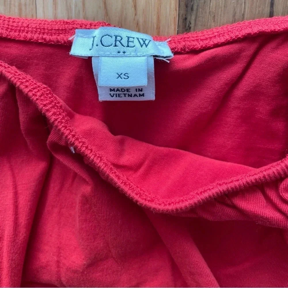 J. Crew Off Shoulder Ruffle Red Bodysuit Size XS